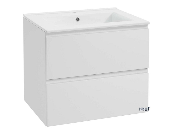 kielle Oudee Skrinka vrátane umývadla, 60x55x46 cm, 2 zásuvky, lesklá biela 50002S60