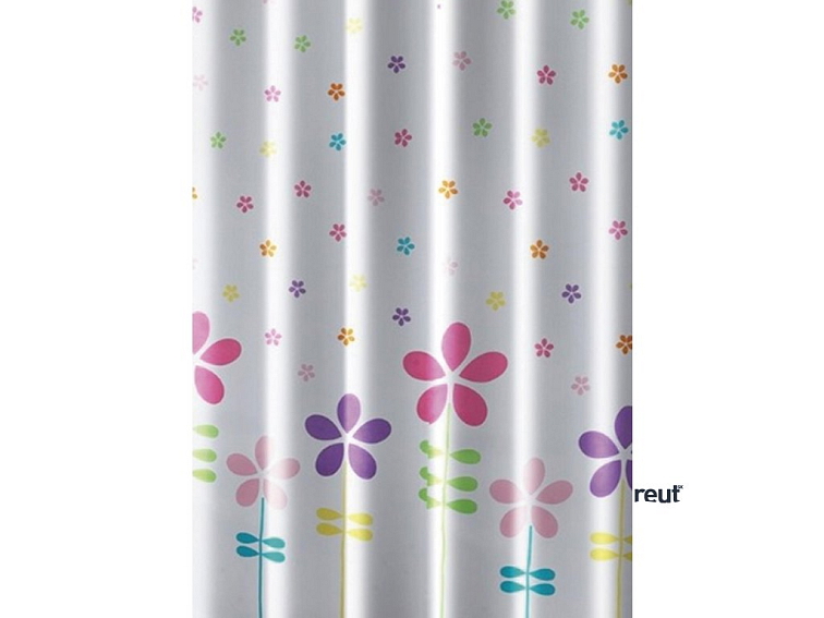 Aqualine Sprchový záves 180x180cm, polyester, kvetovaný farebný ZV025