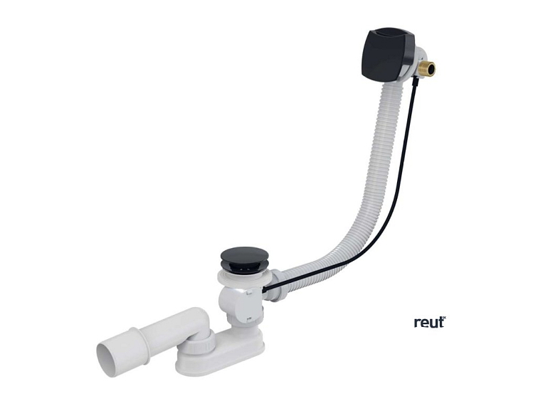 kielle Odtokové súpravy Vaňová odtoková a prepadová súprava s napúšťaním, dĺžka 570 mm, matná čierna 11601034