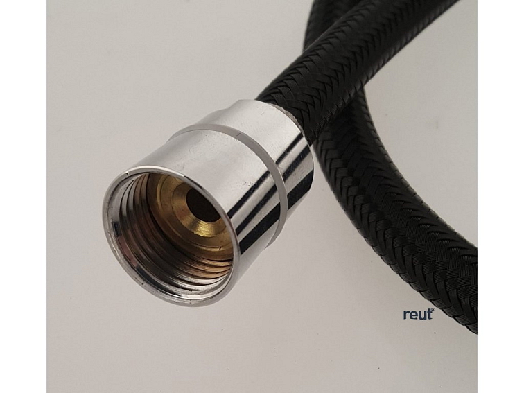 Aqualine Hadica pre výsuvné sprchy, F1/2"M1/4", 150cm, čierna ND1107-70-01