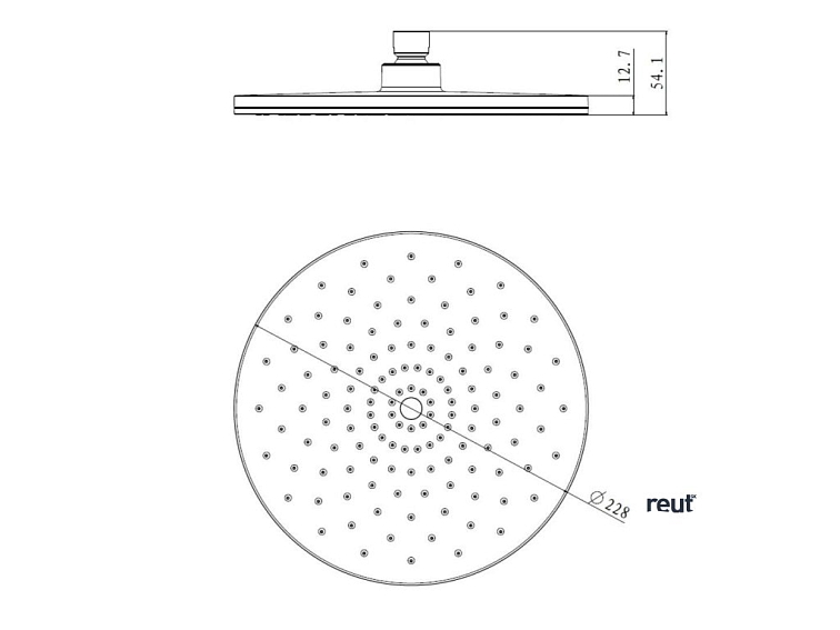 kielle Minor Hlavová sprcha 230, matná čierna 20121004