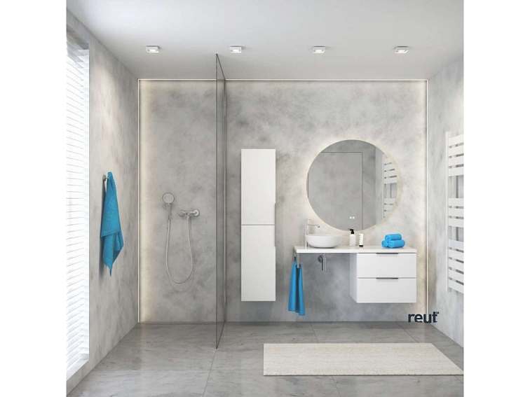 kielle Idolio Skrinka 60x50x50 cm, vrátane konzoly a dosky pod umývadlo 120 cm, s výrezom, lesklá biela 50024S120