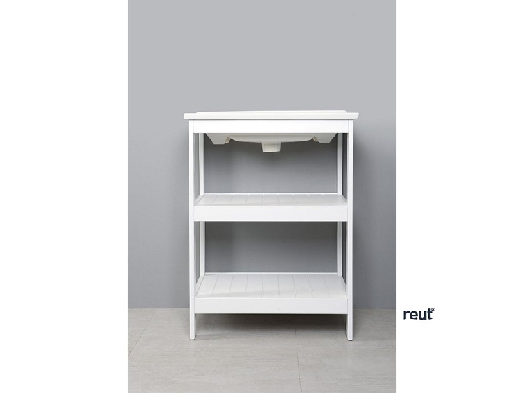 Aqualine ETIDE policová umývadlová skrinka 61,5x85x44 cm, matná biela ET610