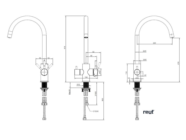 kielle Wimeo Drezová batéria vrátane filtrácie, chróm 10525SFI20