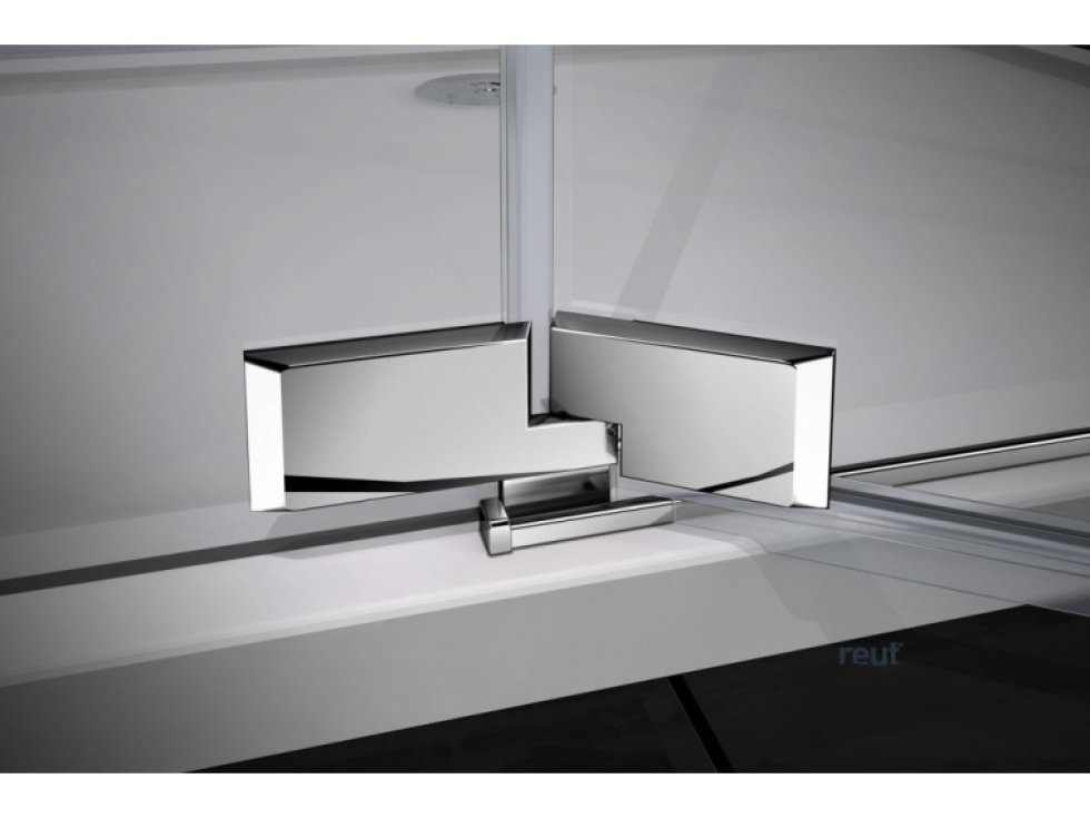 Sprchový kút Lusso štvorec otvárací 100x100 cm, číre sklo, ľavý