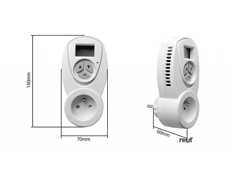 Aqualine Termostat s časovačom, biela ST311