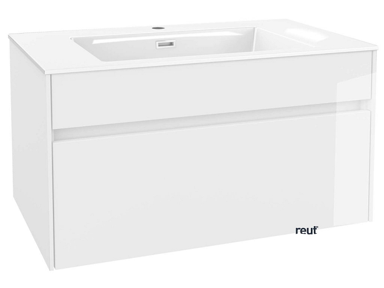 kielle Nefia Skrinka s umývadlom 80 cm, lesklá biela 50027S800