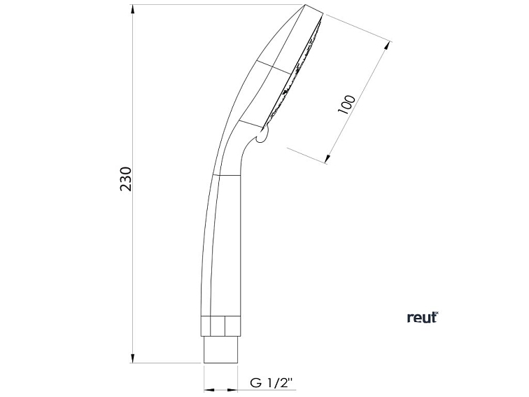 Aqualine Ručná masážna sprcha, 3 režimy, priemer 100mm, ABS/čierna mat SC106