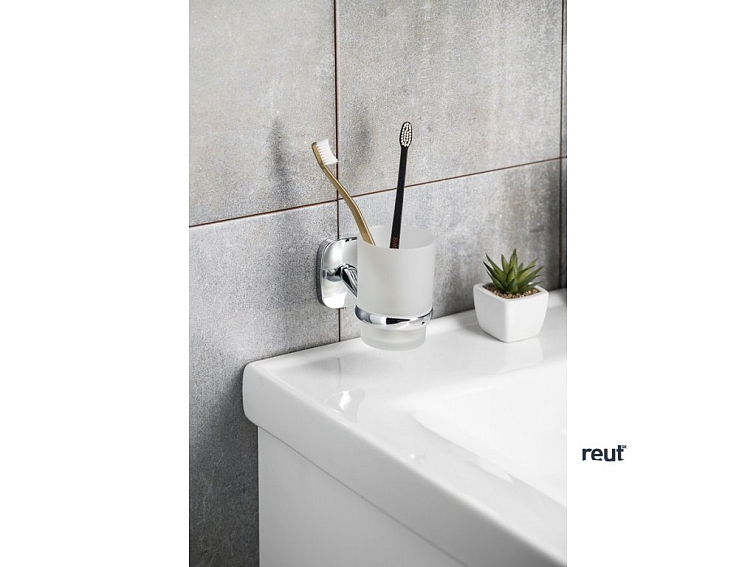 Aqualine RUMBA pohár, mliečne sklo, chróm RB104