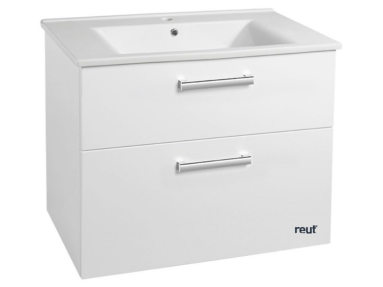 Aqualine VEGA umývadlová skrinka, 82x67,6x43,6cm, 2x zásuvka, biela VG083