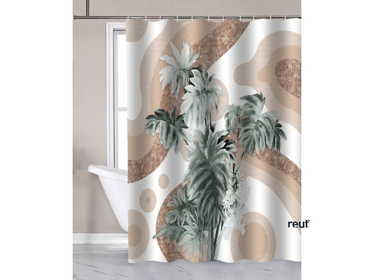 Aqualine Sprchový záves 180x180cm, polyester, palma ZP016