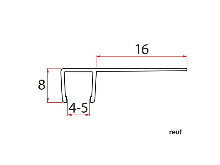 Aqualine set zvislých tesnení pre 5/5mm sklo, 1850mm NDHLFS-2