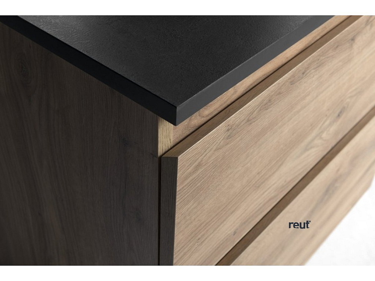 Aqualine ALTAIR II ALTAIR skrinka s doskou 87,5 cm, dub emporio/antracit bridlica AI390-02