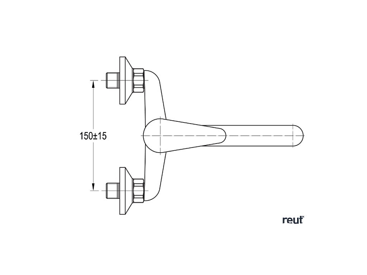 AQUALINE 35 nástenná batéria, ploché ramienko zvýšené, chróm 52145