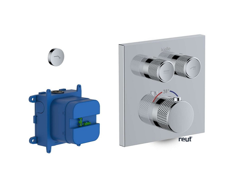 kielle Arkas I Termostatická batéria pod omietku, vrátane telesa, na 2 spotrebiče, chróm 10611210