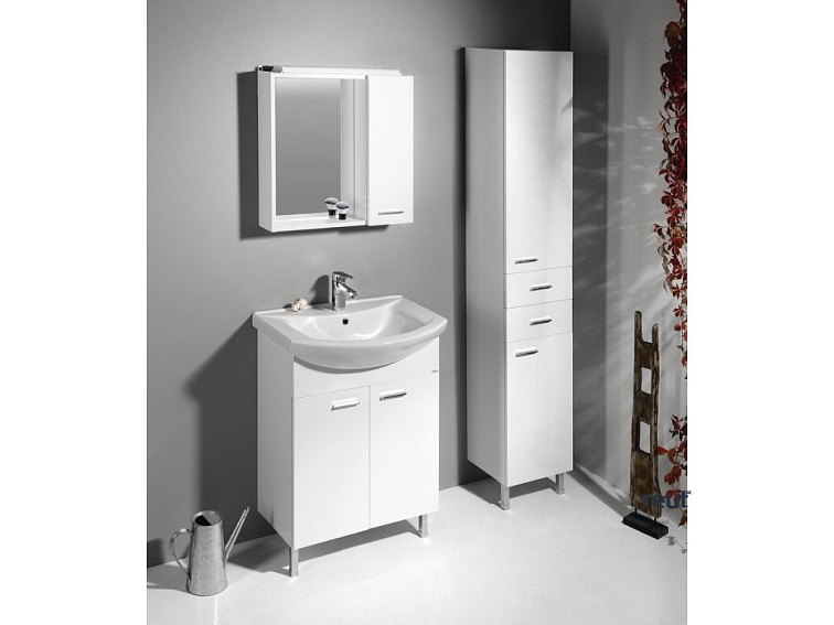 Aqualine ZOJA umývadlová skrinka 61,5x74x32,5cm, 2x dvierka, biela 51063