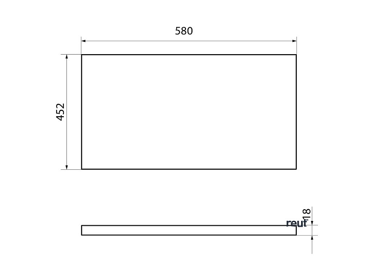Aqualine ALTAIR doska pod umývadlo 58x45,2 cm, antracit bridlica AI862