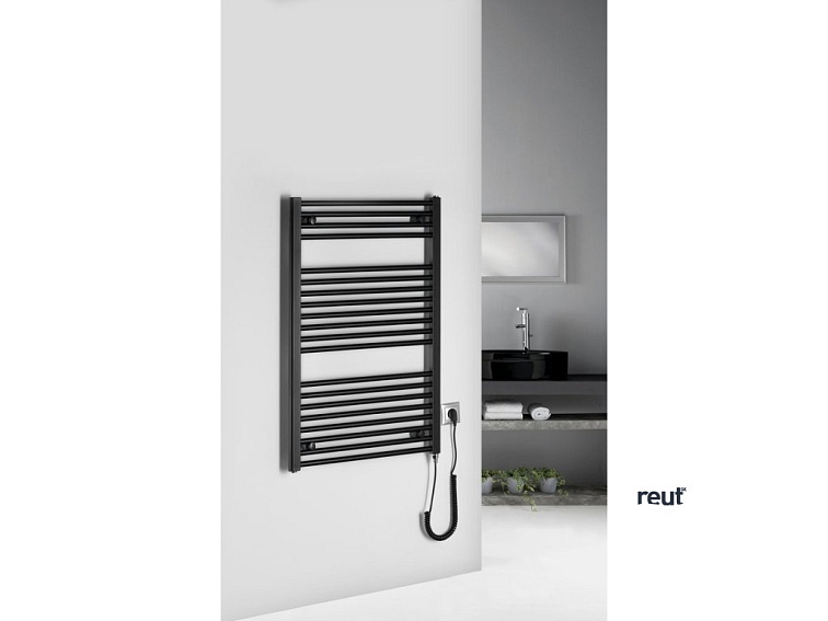 Aqualine DIRECT-E & ORBIT-E DIRECT-E elektrické vykurovacie teleso, rovné, 600x960 mm, 400 W, čierna ILE96TB