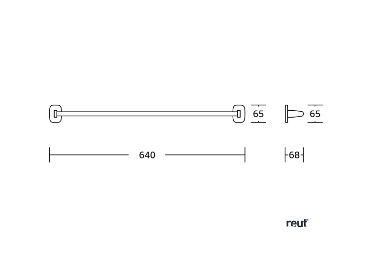 Aqualine RUMBA držiak uterákov 640mm, chróm RB146