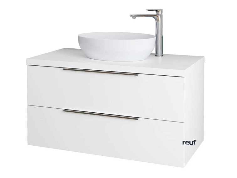 kielle Idolio Skrinka vrátane dosky pod umývadlo 100x54x50 cm, s výrezom, lesklá biela 50024100