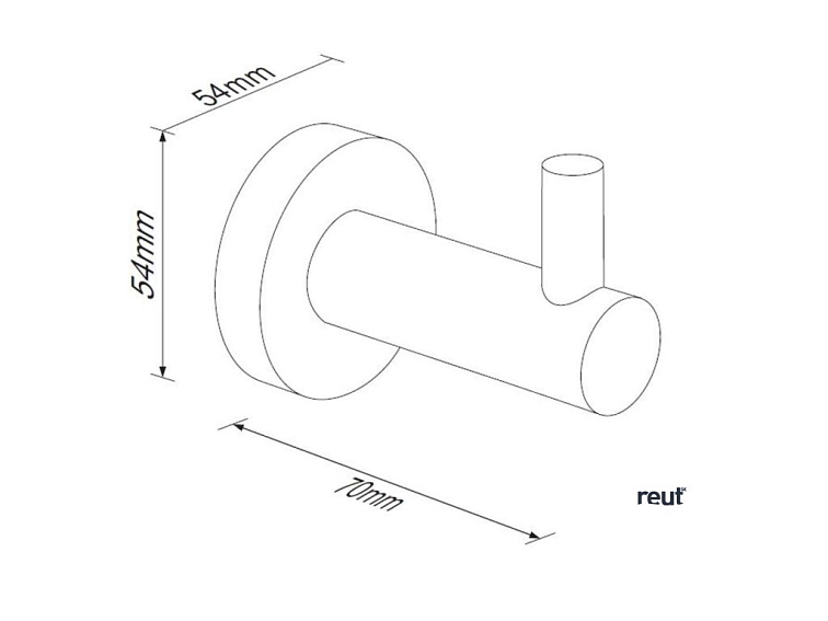 kielle Oudee Háčik jednoduchý, chróm 40602070