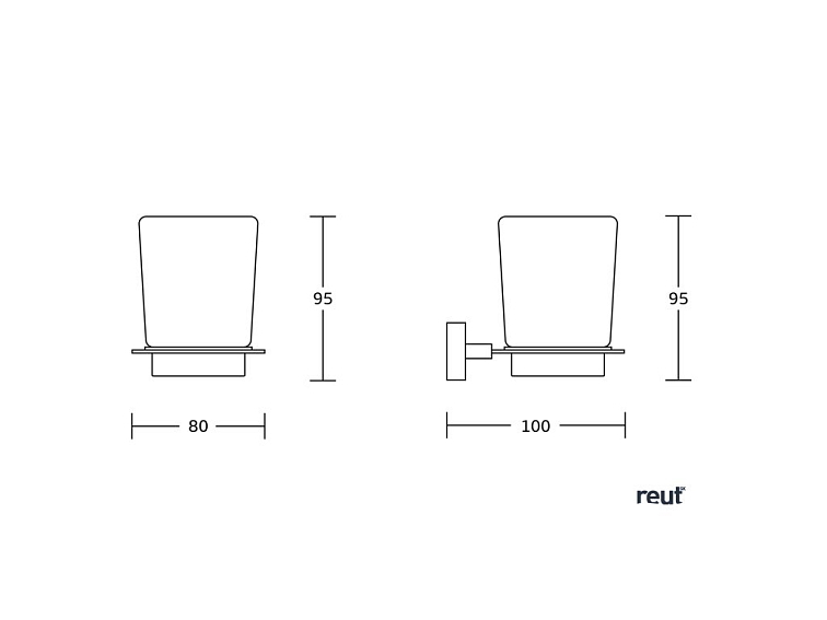 Aqualine APOLLO pohár, mliečne sklo, chróm 1416-04