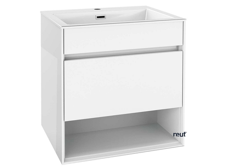 kielle Nefia Skrinka s umývadlom 60 cm, lesklá biela 50027S610