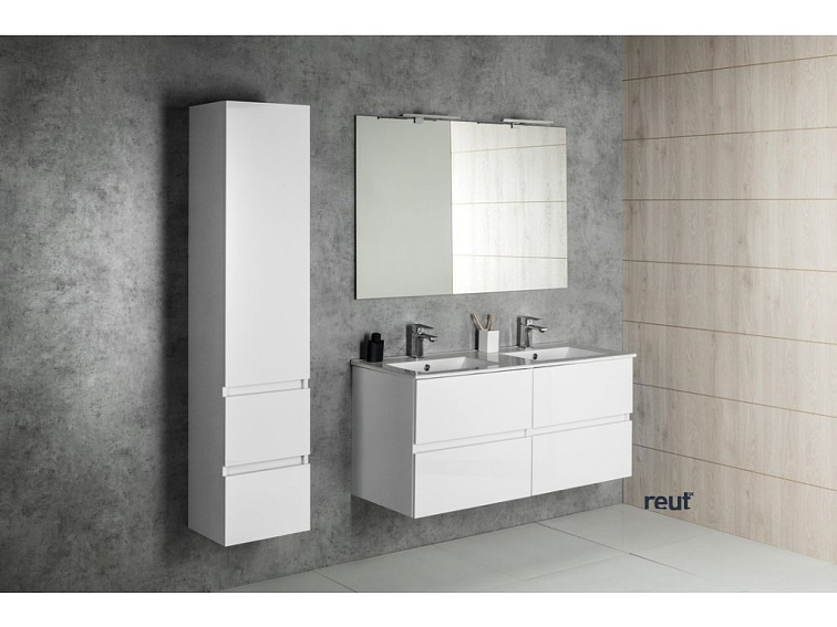 Aqualine PANEDA umývadlová skrinka 119x55x45,2cm, biela PN212