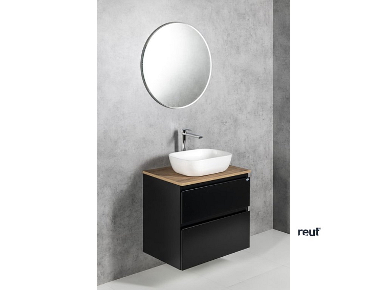 Aqualine ALTAIR umývadlová skrinka 77,5x60x45cm, čierna mat AI680