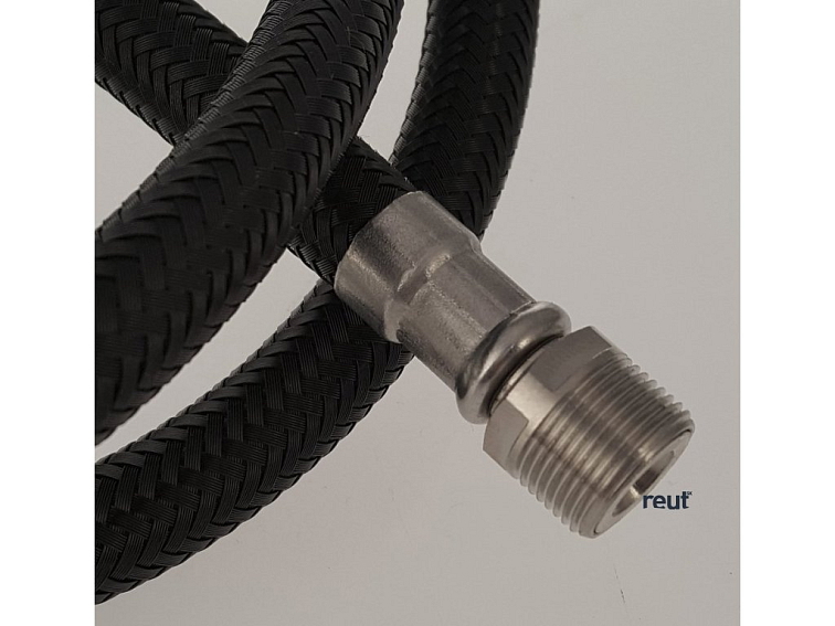 Aqualine Hadica pre výsuvné sprchy, F1/2"M1/4", 150cm, čierna ND1107-70-01