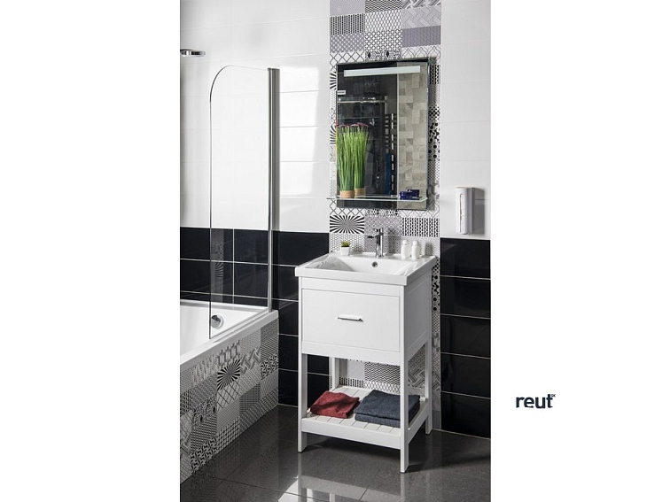 Aqualine ETIDE umývadlová skrinka 51,5x85x44 cm, matná biela ET515