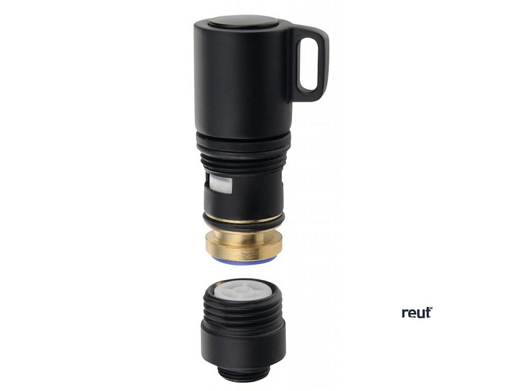 Aqualine Prepínač s ovládačom pre vaňovú batériu, čierna mat LT616B