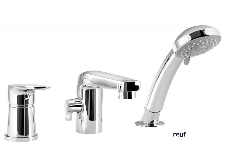 Aqualine LOTTA trojprvková batéria na okraj vane, chróm LT984