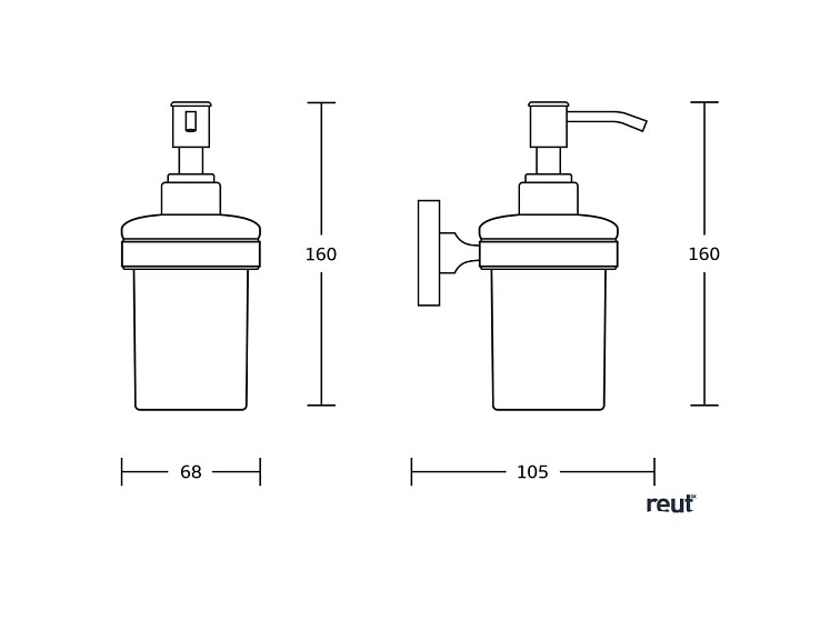 Aqualine SAMBA dávkovač mydla 150ml, mliečne sklo, chróm SB119