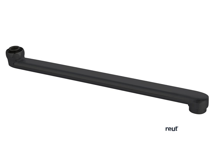 Aqualine Výtokové ramienko k batérii, 220mm, ploché, čierna matná 43990B