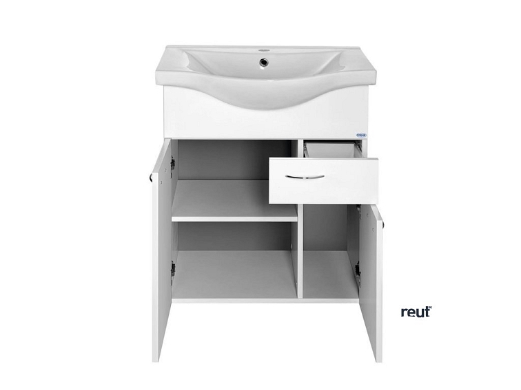 Aqualine KERAMIA FRESH umývadlová skrinka, 1 zásuvka, 60,6x74x34cm, biela 50064A