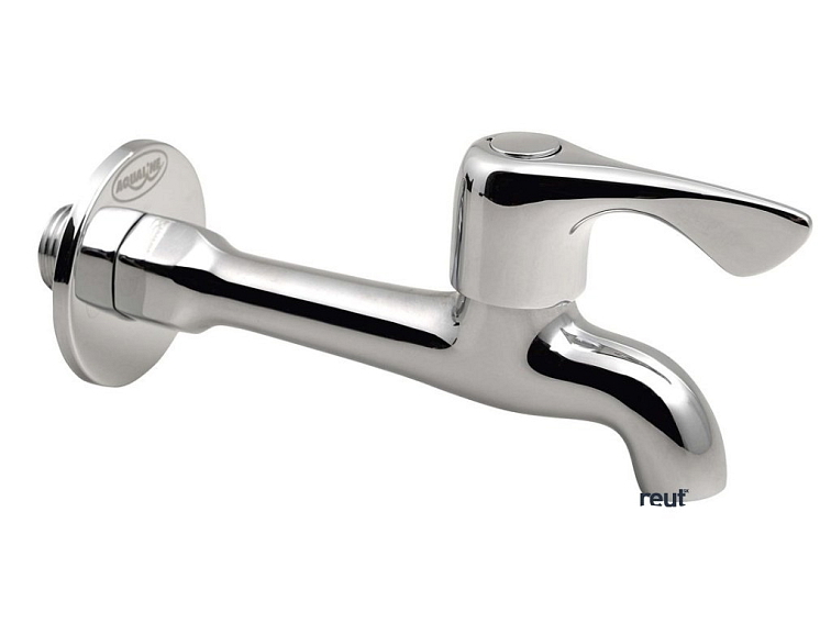 Aqualine Nástenný guľový ventil 1/2", dlhý, chróm ZY12062