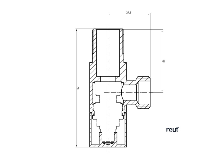 Aqualine Rohový kuľový ventil 1/2"x3/8“, hranatý, chróm 5318