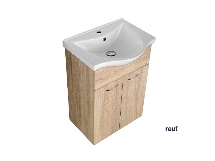 Aqualine KERAMIA FRESH umývadlová skrinka 51,1x74x34cm, dub platin 50058