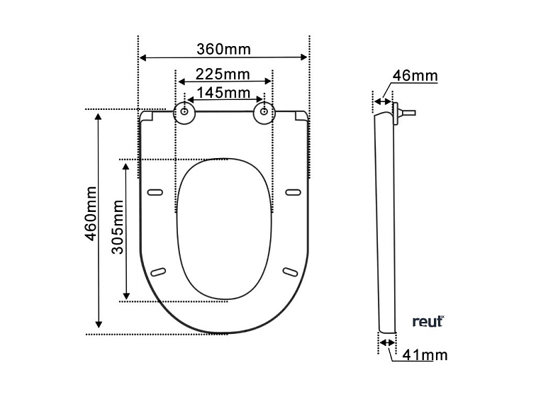 Aqualine HYGIE WC sedátko, Soft Close, biela PS104
