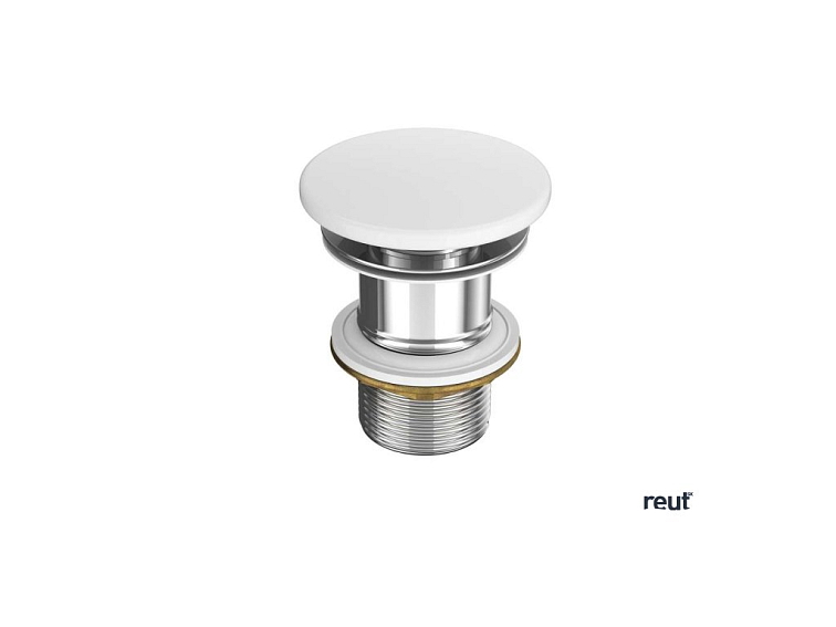 kielle Odtokové súpravy Neuzatvárateľný umývadlový výpust, biela 30901120