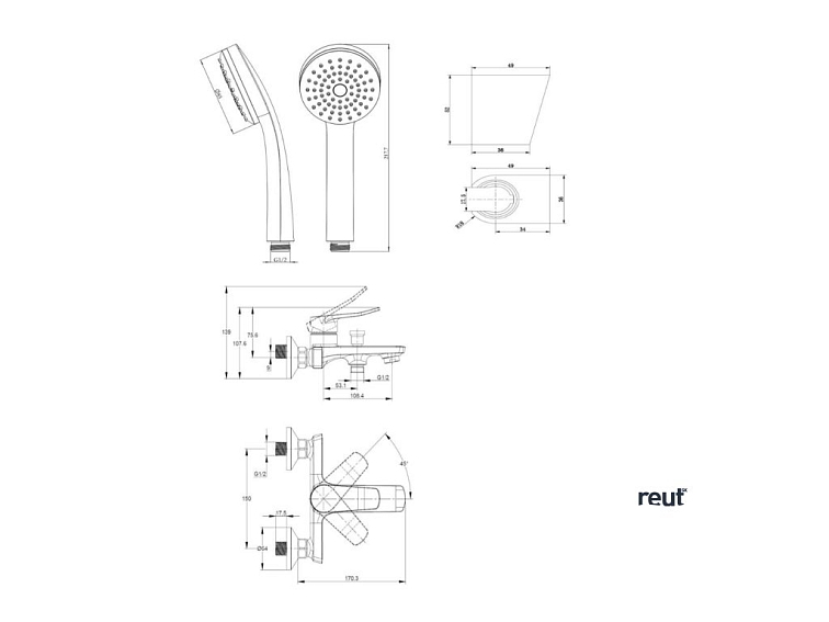kielle Nefia Vaňová batéria s príslušenstvom, chróm 10327SN50