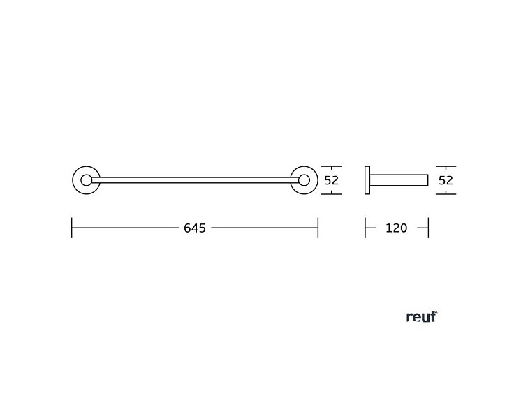 Aqualine SAMBA dvojitý držiak uterákov 600mm, čierna SB211