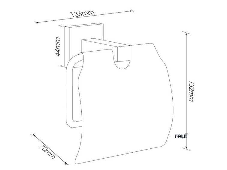 kielle Harmonia Držiak toaletného papiera s krytom, chróm 40423000