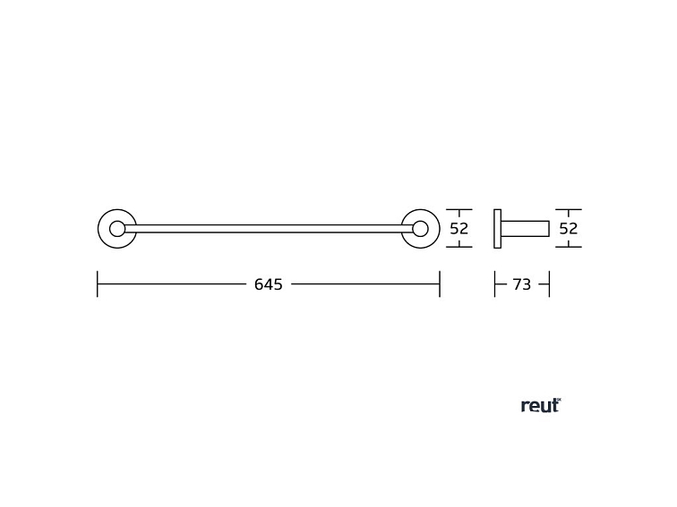 Aqualine SAMBA držiak uterákov 645mm čierna SB246