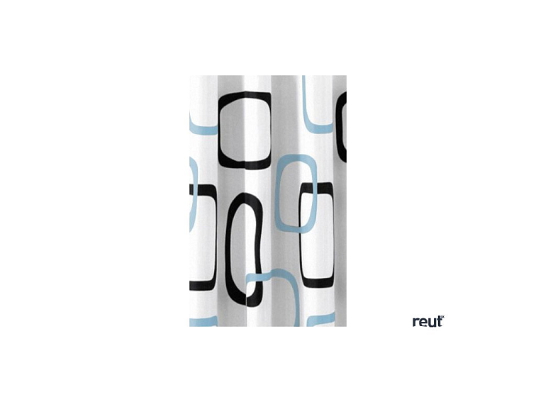 Aqualine Sprchový záves 180x200cm, polyester, biela/čierna/béžová ZP004