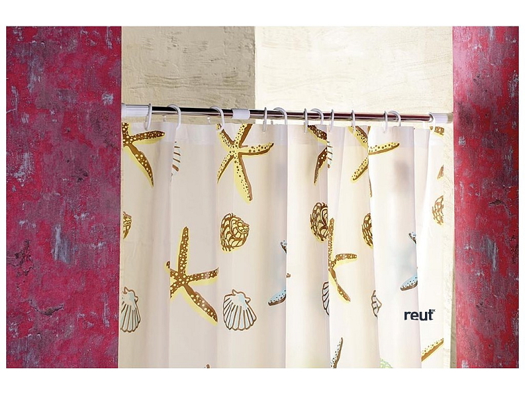 Aqualine Sprchový záves 180x200cm, vinyl, hviezdica ZV016