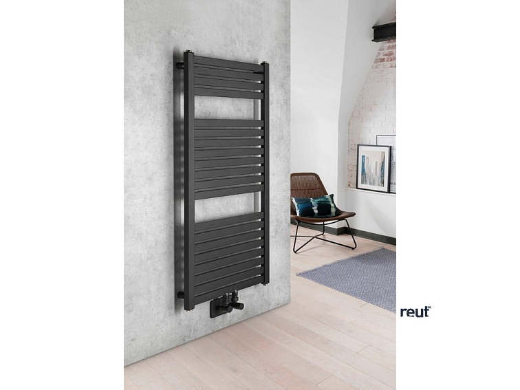 Aqualine TONDI vykurovacie teleso 450x970 mm, stredové pripojenie, čierna mat DT456T