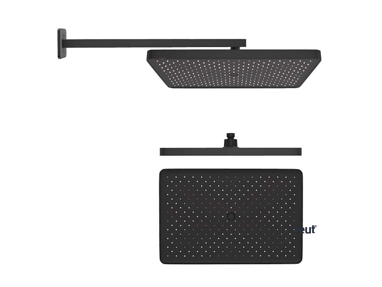 kielle Vega Sprchový set s batériou pod omietku, na 2 spotrebiče, s príslušenstvom a telesom, matná čierna 20618SP14