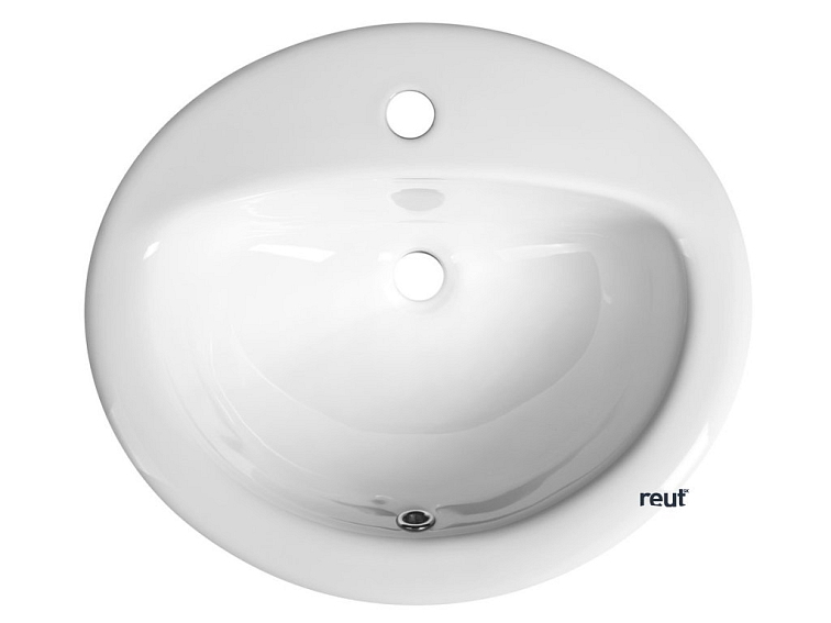 Aqualine Keramické umývadlo zápustné 52x45cm, biela 55227